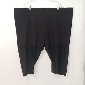 Torrid Black Mesh Pedal Pusher Legging 6X
